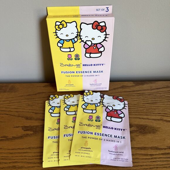 The Creme Shop x Hello Kitty Fusion Essence Masks SET OF 3 - NEW - Picture 3 of 4